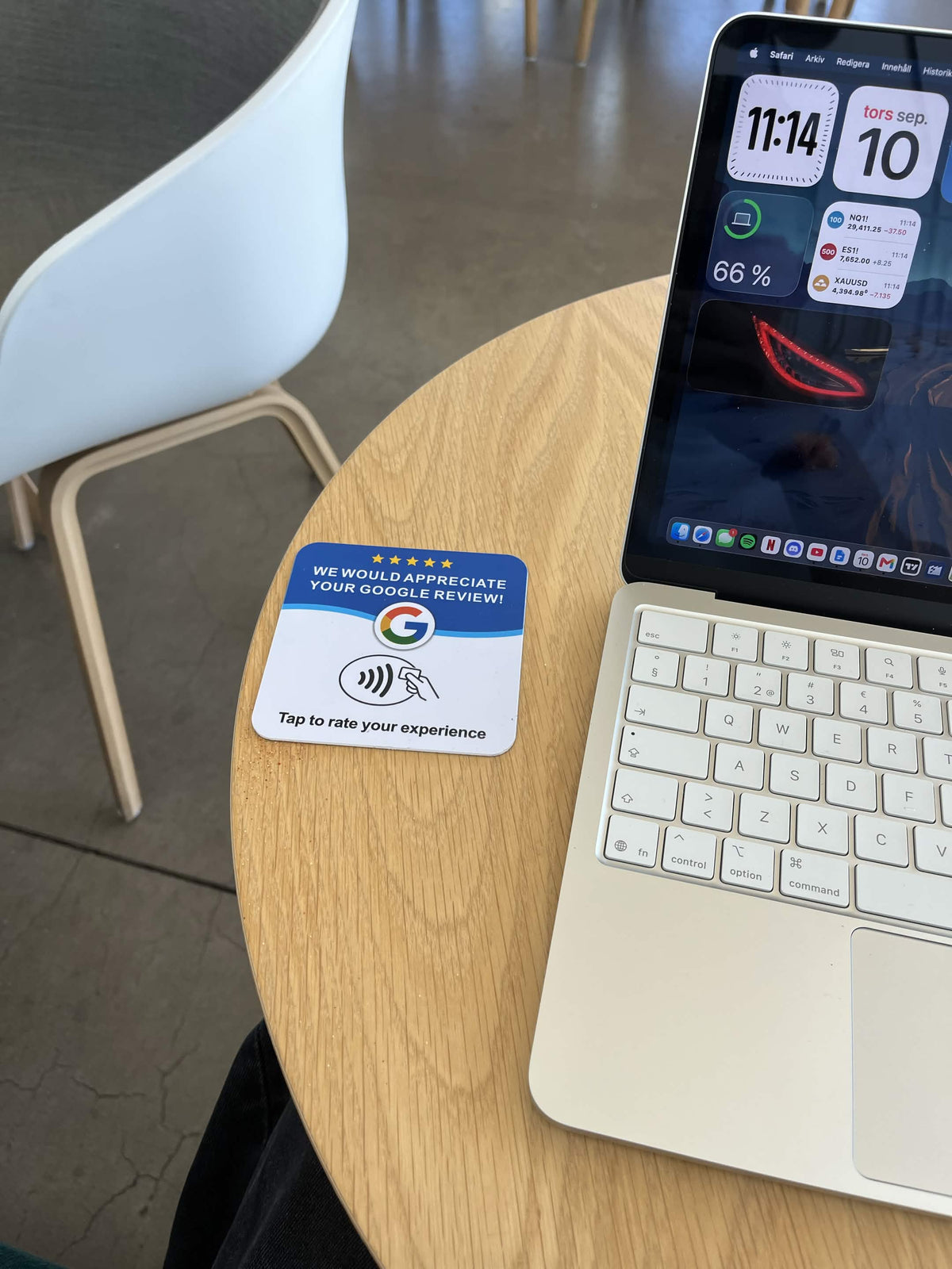 Blippgo™ Google Recensionsskylt – Vägg - Plast